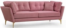 Diivan Hanah Home Mapa, 214 x 90 x 84 cm, 3-kohaline, roosa