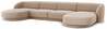 Diivan Micadoni Home Miley Velvet Panoramic, 334 x 115 x 74 cm, helepruun