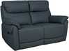 Diivan-recliner Home4You Bowen, 150 x 86 x 102 cm, 2-kohaline, elektrilise mehhanismiga, tumehall, naturaalne nahk