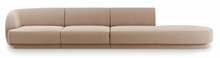 Diivan Micadoni Home Miley Velvet, 302 x 85 x 74 cm, parem, helepruun
