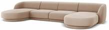 Diivan Micadoni Home Miley Velvet Panoramic, 334 x 115 x 74 cm, helepruun