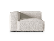 Mooduldiivan Micadoni Home Nuria, 125 x 110 x 72 cm, hallikasbeež melange, 1 istekoht, vasakpoolne