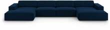 Diivan Micadoni Home Jodie Velvet Panoramic, 364 x 166 x 70 cm, 6 istekohta, tumesinine