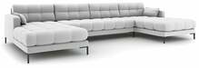 Diivan Micadoni Home Mamaia Panoramic, U-kujuline, 383 x 185 x 75 cm, helehall