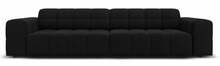 Diivan Micadoni Home Jennifer Velvet, 244 x 102 x 70 cm, must