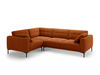 Nurgadiivan Micadoni Home Bemy, 290 x 200 x 86 cm, 4-kohaline, Terracotta, vasakpoolne