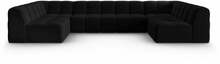 Nurgadiivan Micadoni Home Kendal Velvet Panoramic, 372 x 203 x 79 cm, U-kujuline, must