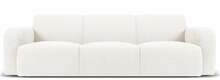 Diivan Micadoni Home Molino, 235 x 95 x 72 cm, 3-kohaline, valge