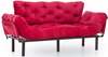 Diivanvoodi Nitta Triple, 49 x 227 x 75 cm, punane/roosa, KALUNE DESIGN