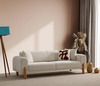 Diivanvoodi Hanah Home Lyke, 3-kohaline, 88 x 75 x 228 cm, kreem