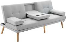 Diivanvoodi Homcom, 3-kohaline, 181 x 77 x 72 cm, helehall