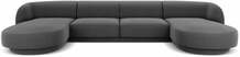 Diivan Micadoni Home Miley Velvet Panoramic, 334 x 155 x 74 cm, hall
