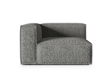 Mooduldiivan Micadoni Home Nuria, 125 x 110 x 72 cm, grafiit, vasakpoolne, 1 istekoht