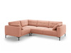 Nurgadiivan Micadoni Home Bemy, 290 x 200 x 86 cm, 4-kohaline, roosa, vasakpoolne
