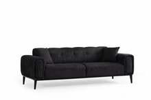 Diivanvoodi Asir Athena 3-kohaline, 92 x 76 x 225 cm, must