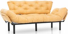 Diivanvoodi Hanah Home Nitta Triple, 49 x 227 x 75 cm, kollane