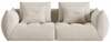 Mooduldiivan Micadoni Home Bloom 4S, 332 x 106 x 95 cm, Casino Sand, valge/kreemjas
