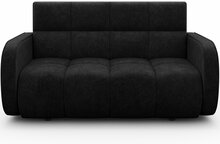 Diivanvoodi Eltap Deverio, 154 x 103 x 83 cm, must, 3-kohaline