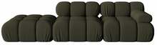 Moduldiivan Micadoni Bellis 3D, 282 x 94 x 64 cm, vasak, Amazon Green