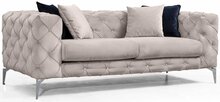 Diivan Hanah Home Como 2, 197 x 90 x 73 cm, ecru, helepruun