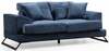 Diivan Hanah Home Frido, 185 x 100 x 92 cm, 2-kohaline, tumesinine