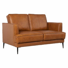 Diivan Home4You Leo, 86 x 136 x 85 cm, helepruun, 2-kohaline
