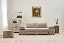 Diivanvoodi Hanah Home Perenna, 233 x 83 x 93 cm, beež, 3-kohaline