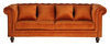 Diivan Venture Design Velvet, 217 x 88 cm, 3-kohaline, samet, oranž