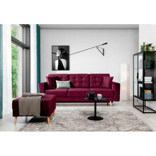 Diivan Eltap Asgard Mat Velvet 68, 92 x 233 x 93 cm, punane