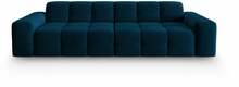 Diivan Micadoni Home Kendal Velvet 4 Seats, 255 x 103 x 79 cm, Magic Velvet 2211, tumesinine