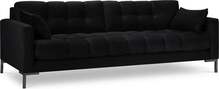 Diivan Micadoni Home Mamaia 4S, 217 x 92 x 75 cm, Bluvel 19, must