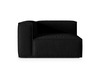 Vasakpoolne mooduldiivan Micadoni Home Nuria, 125 x 110 x 72 cm, must, 1 istekoht