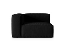 Vasakpoolne mooduldiivan Micadoni Home Nuria, 125 x 110 x 72 cm, must, 1 istekoht