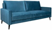 Diivanvoodi Home4you Anna, 222 x 86 x 98 cm, sinakasroheline samet
