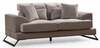 Diivan Hanah Home Frido, 185 x 100 x 92 cm, helehall, 2-kohaline