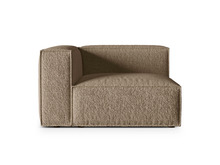 Mooduldiivan Micadoni Home Nuria, 125 x 110 x 72 cm, cappuccino, vasakpoolne, 1 istekoht