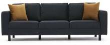 Diivan Hanah Home Kale Velvet, 91 x 222 x 83 cm, antratsiit