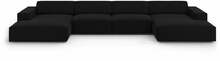 Diivan Micadoni Home Jodie Velvet Panoramic, 364 x 166 x 70 cm, 6-kohaline, must