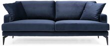 Diivan Hanah Home Papira, 205 x 90 x 88 cm, tumesinine