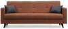 Diivanvoodi Polya, 3-kohaline, 75 x 205 x 86 cm, punane plaat/pruun, raam: metall/puit