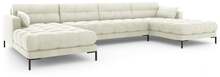 Diivan Micadoni Home Mamaia Velvet Panoramic, 383 x 185 x 75 cm, U-kujuline, helepruun