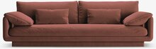Diivan Micadoni Torino 4S, 250 x 103 x 89 cm, velvet, tumeroosa (Casino Cuoio)