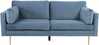 Diivan Ventraa Home Boom, 3-kohaline, sinine velvet, 203 x 90 cm