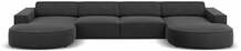 Diivan Micadoni Home Jodie Velvet Rounded Panoramic, 364 x 166 x 70 cm, 6 istekohta, hall