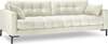 Diivan Micadoni Home Mamaia 4S, 217 x 92 x 75 cm, Bluvel 22, helebeež/must