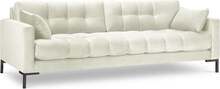 Diivan Micadoni Home Mamaia 4S, 217 x 92 x 75 cm, Bluvel 22, helebeež/must