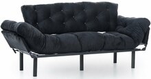 3-kohaline diivanvoodi Hanah Home Nitta Triple, 49 x 227 x 75 cm, must