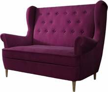 Diivan Eltap Aros Mat Velvet 68, 90 x 150 x 103 cm, tume lilla