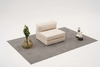 Diivan Hanah Home Comfort, 95 x 75 x 95 cm, kreemjas