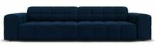 Diivan Micadoni Home Jennifer Velvet, 244 x 102 x 70 cm, tumesinine